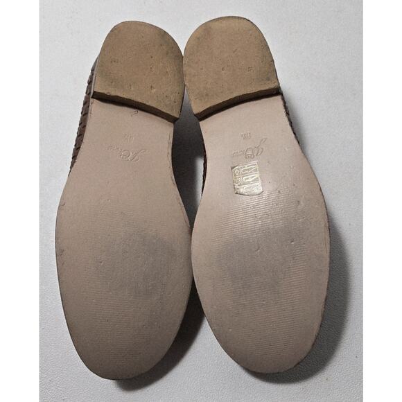 J.Crew Winona Penny Loafer Woven Italian Leather Womens 8.5 US Cognac Brown - Picture 8 of 10